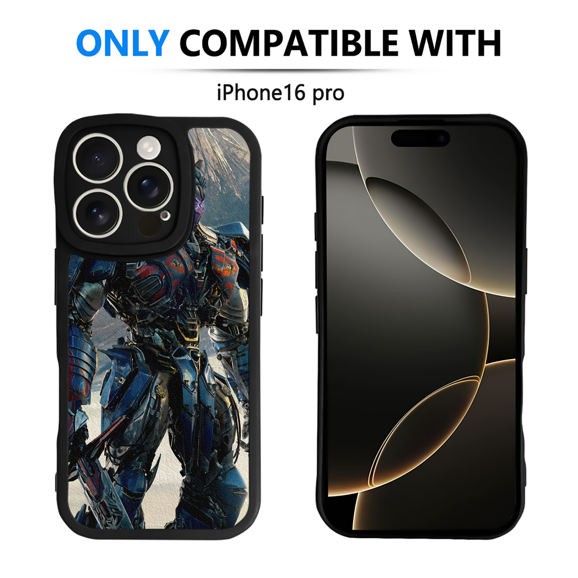 （画像用） Transformers トランスフォーマー 【iPhone 16シリーズ対応】シリコンスマホケース（レザー調） 材質：シリコン
